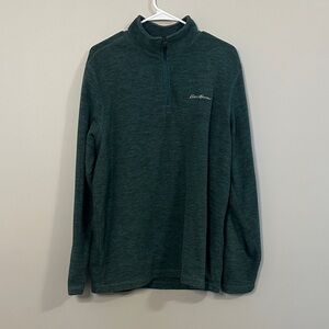 Men’s Eddie Bauer Forest Green Quarter-Zip Pullover